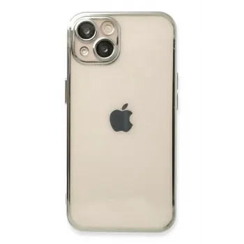 Newface iPhone 14 Kılıf Razer Lensli Silikon - Gümüş