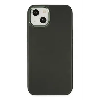 Newface iPhone 14 Plus Kılıf Asya Deri Silikon - Koyu Yeşil
