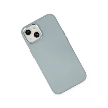 Newface iPhone 14 Plus Kılıf Asya Deri Silikon - Sierra Blue
