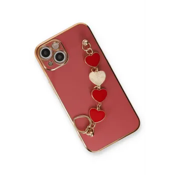 Newface iPhone 14 Plus Kılıf Esila Silikon - Kırmızı