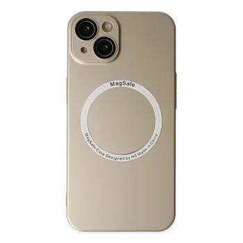 Newface iPhone 14 Plus Kılıf Jack Magneticsafe Lens Silikon - Gold