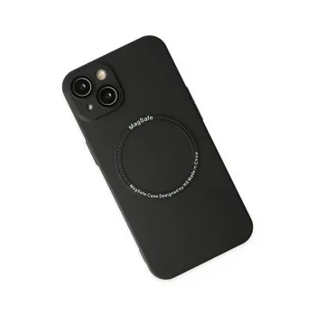 Newface iPhone 14 Plus Kılıf Jack Magneticsafe Lens Silikon - Siyah