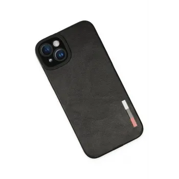 Newface iPhone 14 Plus Kılıf Loop Deri Silikon - Siyah
