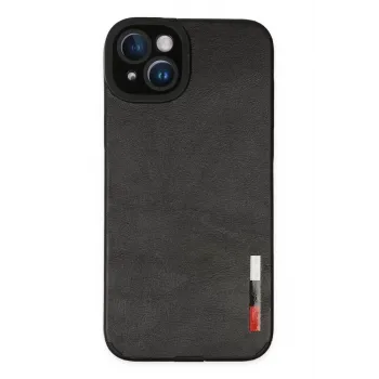 Newface iPhone 14 Plus Kılıf Loop Deri Silikon - Siyah