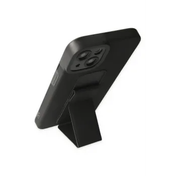 Newface iPhone 14 Plus Kılıf Mega Standlı Silikon - Siyah