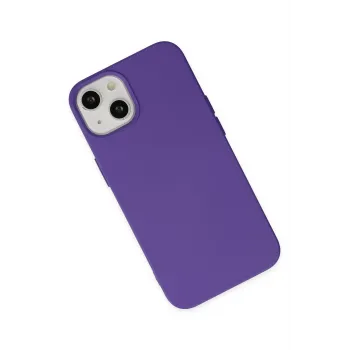 Newface iPhone 14 Plus Kılıf Nano içi Kadife Silikon - Mor