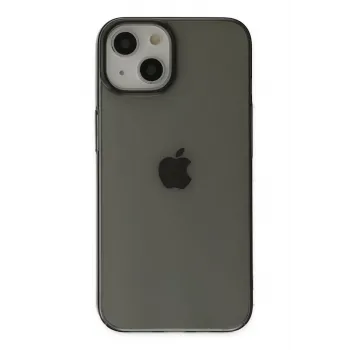 Newface iPhone 14 Plus Kılıf Pc Sert Şeffaf Kapak - Siyah