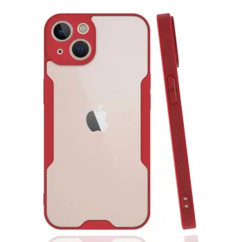 Newface iPhone 14 Plus Kılıf Platin Silikon - Kırmızı