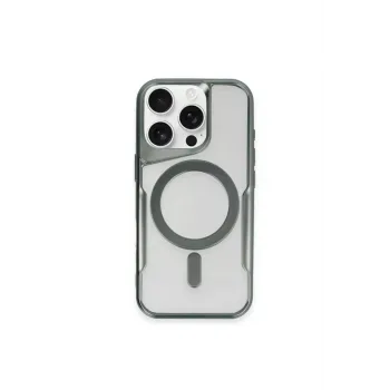 Newface iPhone 14 Pro Kılıf Boyi Magsafe Silikon Kapak - Yeşil