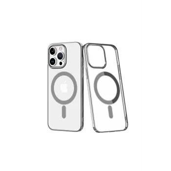 Newface iPhone 14 Pro Kılıf Element Magneticsafe Sert Kapak - Gümüş