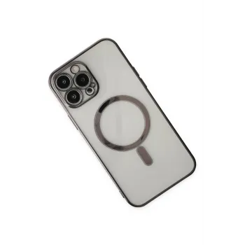 Newface iPhone 14 Pro Kılıf Magneticsafe Lazer Silikon - Siyah