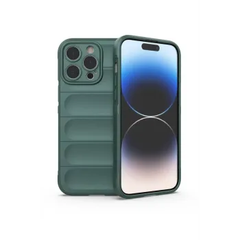 Newface iPhone 14 Pro Kılıf Optimum Silikon - Koyu Yeşil