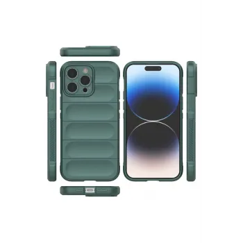 Newface iPhone 14 Pro Kılıf Optimum Silikon - Koyu Yeşil