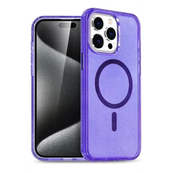 Newface iPhone 14 Pro Kılıf Star Magsafe Kapak - Mor