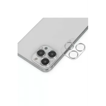 Newface iPhone 14 Pro Max Band Metal Kamera Lens - Gümüş