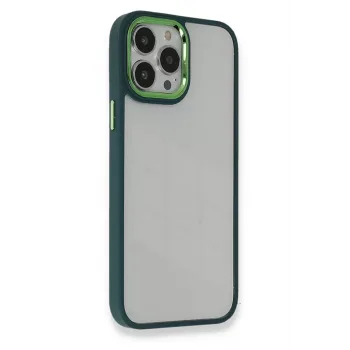 Newface iPhone 14 Pro Max Kılıf Dora Kapak - Haki Yeşil