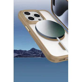 Newface iPhone 14 Pro Max Kılıf Enka Magsafe Silikon Kılıf - Şeffaf