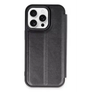 Newface iPhone 14 Pro Max Kılıf Flip Cover - Siyah