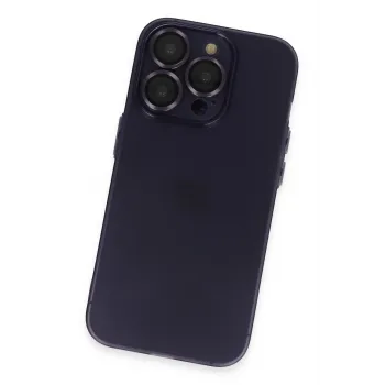 Newface iPhone 14 Pro Max Kılıf Luko Lens Silikon - Derin Mor