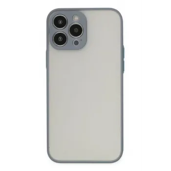 Newface iPhone 14 Pro Max Kılıf Montreal Silikon Kapak - Gri