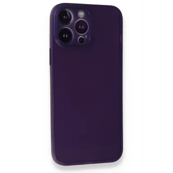 Newface iPhone 14 Pro Max Kılıf PP Ultra İnce Kapak - Mor