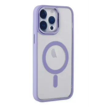 Newface iPhone 14 Pro Max Kılıf Room Magneticsafe Silikon - Lila