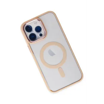 Newface iPhone 14 Pro Max Kılıf Room Magneticsafe Silikon - Pudra
