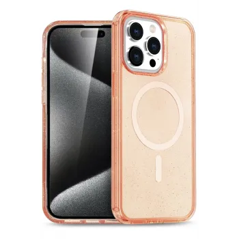 Newface iPhone 14 Pro Max Kılıf Star Magsafe Kapak - Turuncu