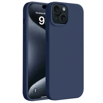 Newface iPhone 15 Kılıf First Silikon - Lacivert