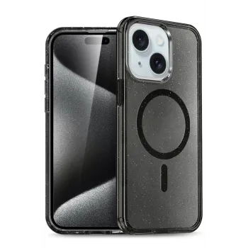 Newface iPhone 15 Plus Kılıf Star Magsafe Kapak - Siyah