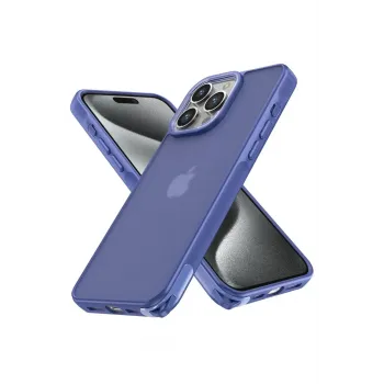 Newface iPhone 15 Pro Kılıf Elegant Kapak - Açık Mavi