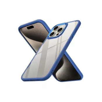 Newface iPhone 15 Pro Kılıf Power Silikon - Mavi