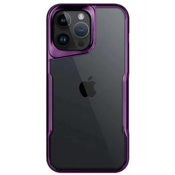 Newface iPhone 15 Pro Max Kılıf Boyi Silikon Kapak - Derin Mor