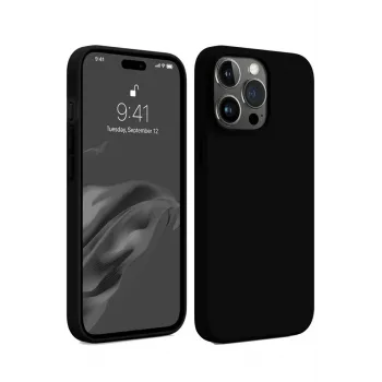 Newface iPhone 15 Pro Max Kılıf First Silikon - Siyah