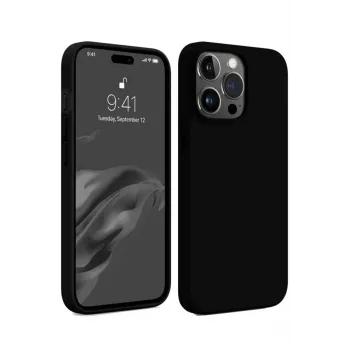 Newface Apple iPhone 15 Pro Max Kılıf First Silikon - Siyah