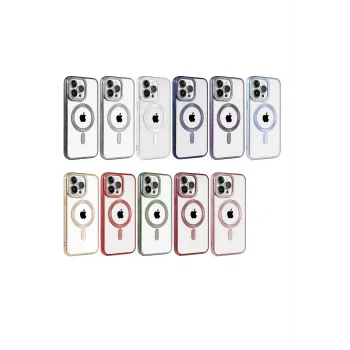 Newface iPhone 15 Pro Max Kılıf Kronos Magsafe Kapak - Siyah