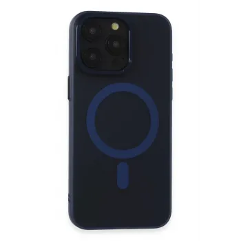 Newface iPhone 15 Pro Max Kılıf Lodos Magneticsafe Mat Kapak - Mavi