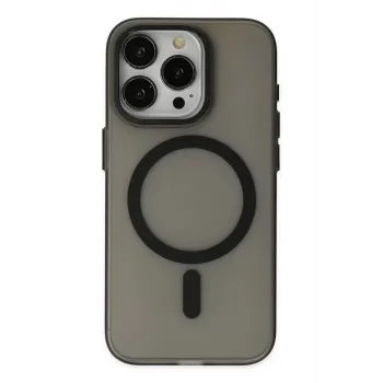 Newface iPhone 15 Pro Max Kılıf Lodos Magneticsafe Mat Kapak - Siyah