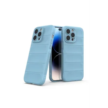 Newface iPhone 15 Pro Max Kılıf Optimum Silikon - Sky Blue