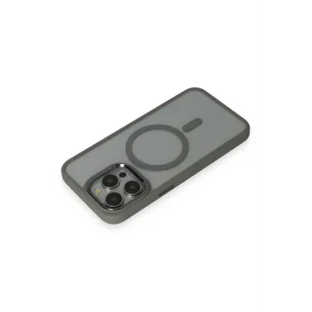 Newface iPhone 15 Pro Max Kılıf Room Magneticsafe Silikon - Gri