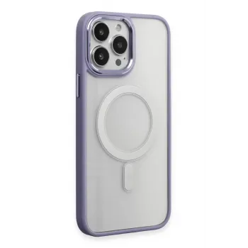 Newface iPhone 15 Pro Max Kılıf Room Magneticsafe Silikon - Lila