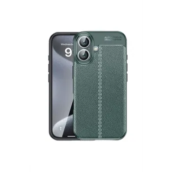 Newface iPhone 16 Kılıf Auto Focus Kapak - Koyu Yeşil