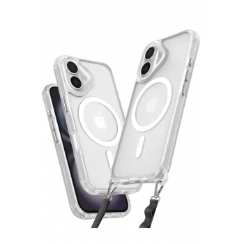 Newface iPhone 16 Kılıf Enka Magsafe Silikon Kılıf - Şeffaf
