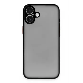 Newface iPhone 16 Kılıf Montreal Silikon Kapak - Siyah