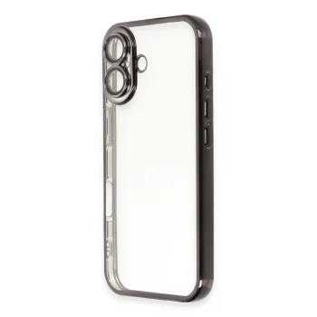 Newface iPhone 16 Kılıf Razer Lensli Silikon - Siyah