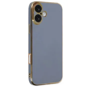 Newface iPhone 16 Kılıf Volet Silikon - Mavi