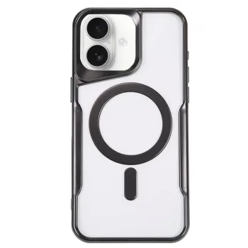 Newface iPhone 16 Plus Kılıf Boyi Magsafe Silikon Kapak - Siyah