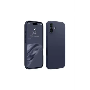 Newface iPhone 16 Plus Kılıf First Silikon - Lacivert