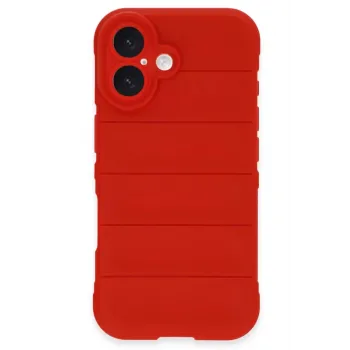 Newface iPhone 16 Plus Kılıf Optimum Silikon - Kırmızı