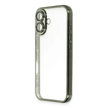 Newface iPhone 16 Plus Kılıf Razer Lensli Silikon - Yeşil